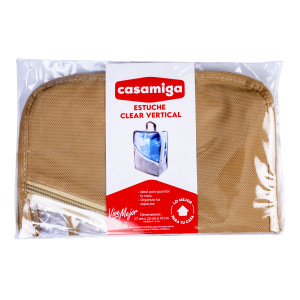 Estuche Clear Vertical Beige CASAMIGA 27X22X10 CM