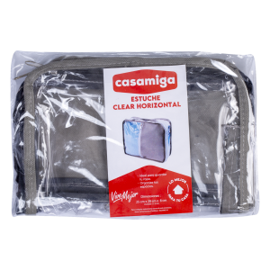 Estuche Clear Horizontal Gris CASAMIGA 25X20X8 CM