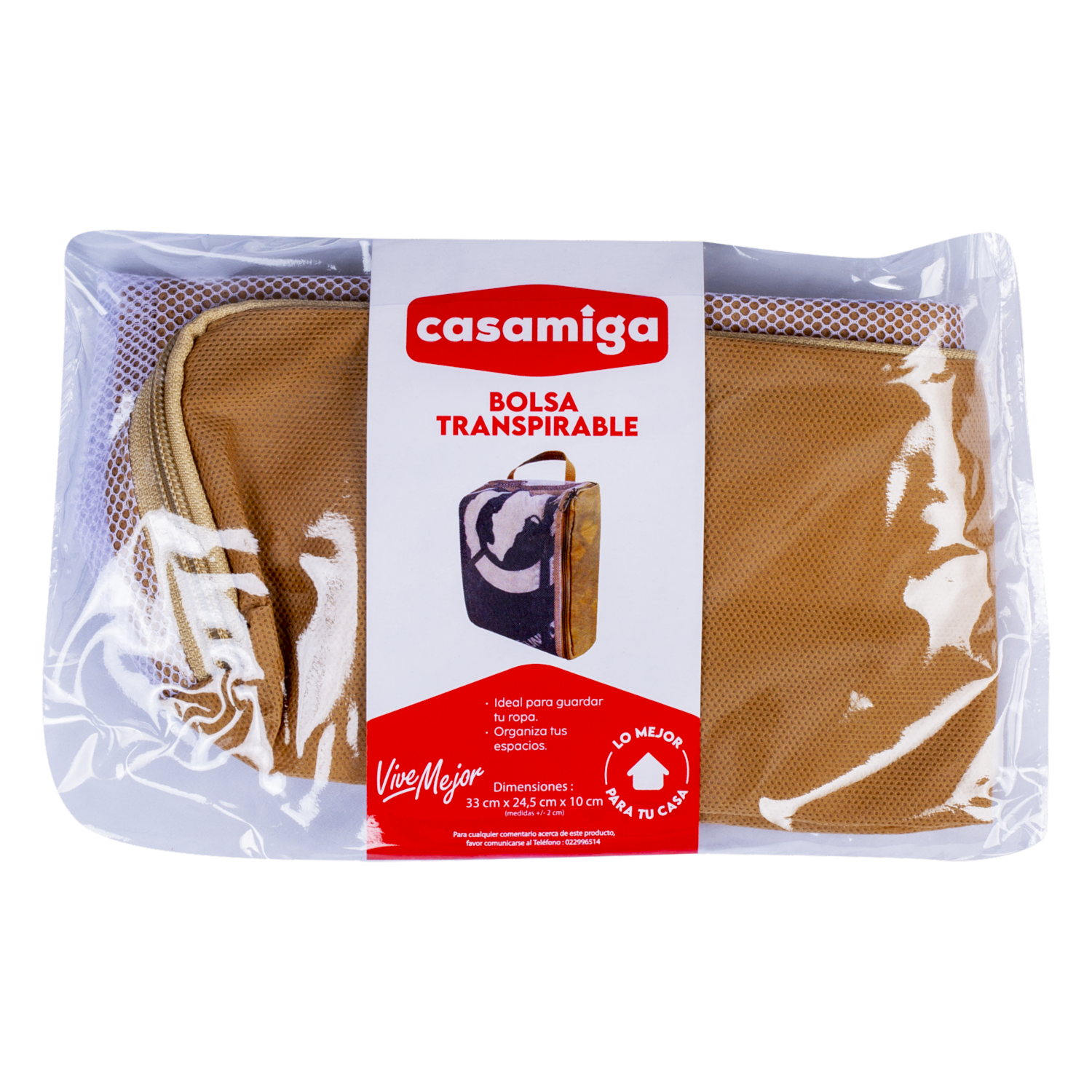 Bolsa Transpirable Beige CASAMIGA 24.5X10 CM - Image 2