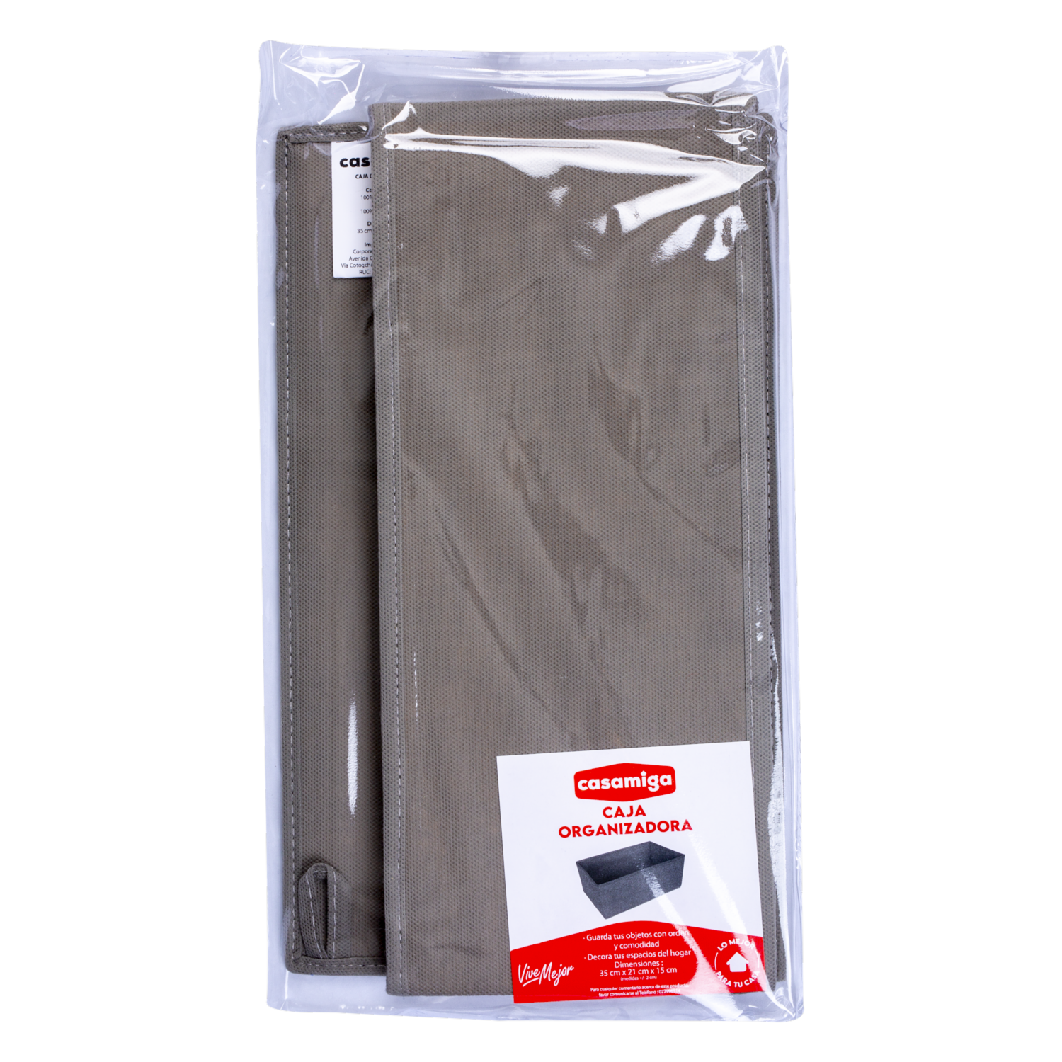 Cajonera Organizadora Gris CASAMIGA 35X21X15 CM