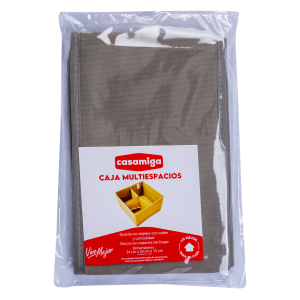 Caja Organizadora Multiespacios Gris CASAMIGA 24X24X15 CM