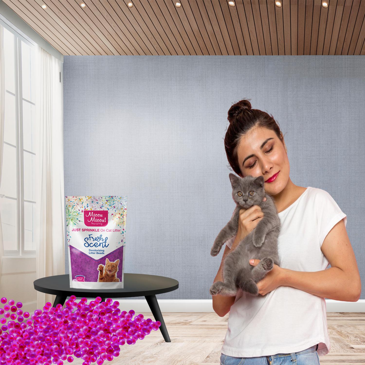 Arena Para Gatos Sprinkles Fragancia Lavanda MICCU 300 G - Image 4
