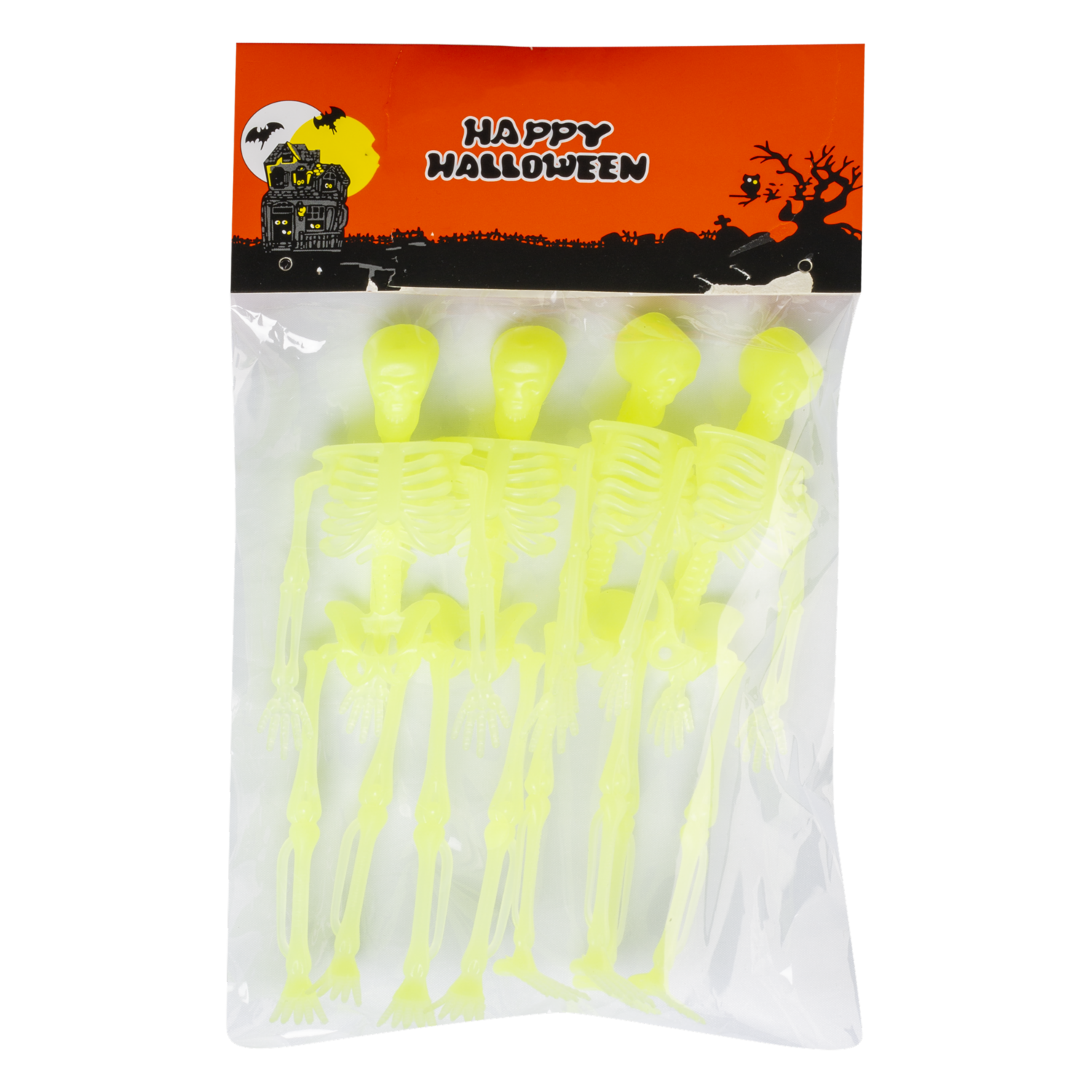 Esqueletos Neón Para Decoración Halloween HAPPY HALLOWEEN 4 Piezas - Image 2
