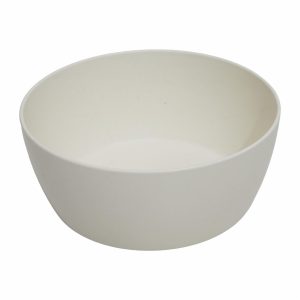 Plato Hondo De Fibra Vegetal Blanco Hueso FREE HOME 15 Cm