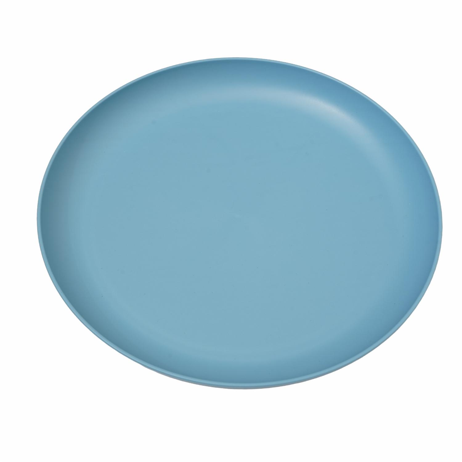 Plato Tendido De Fibra Vegetal Mediano Celeste FREE HOME 25 Cm