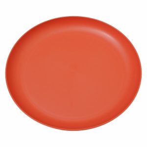 Plato Tendido De Fibra Vegetal Mediano Coral FREE HOME 25 Cm