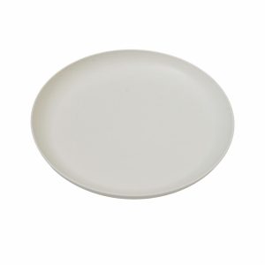 Plato Tendido De Fibra Vegetal Mediano Blanco FREE HOME 25 Cm