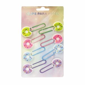Clips Diseño Donuts WAHFAY 8 Piezas