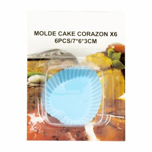 Molde Cake Forma Corazón WAHFAY 6 Piezas