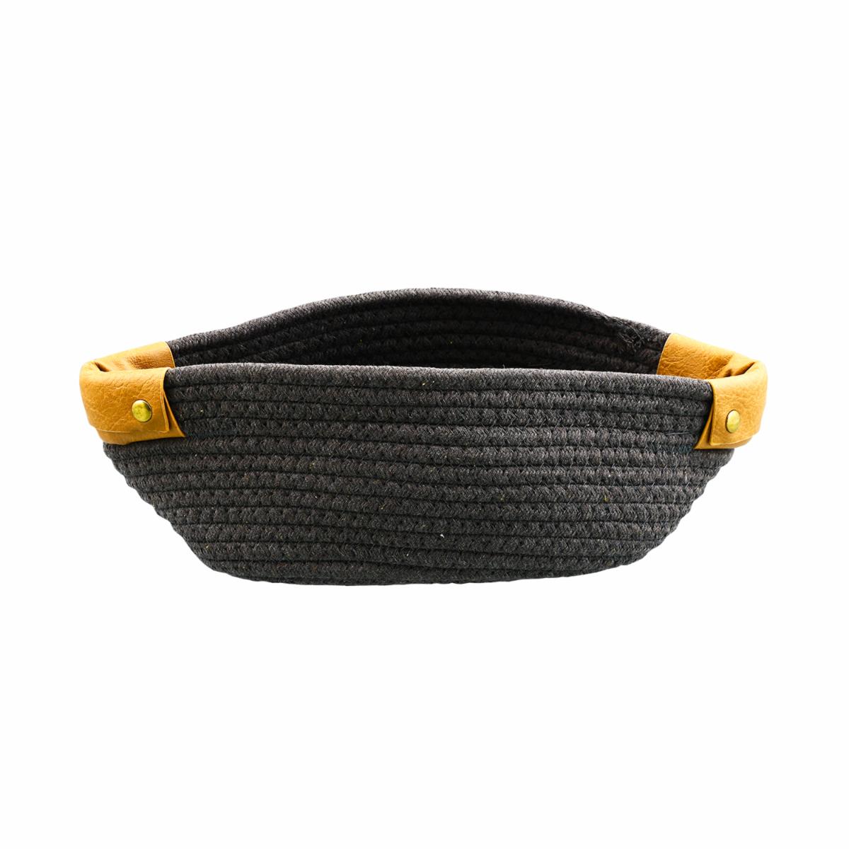 Canasta Multiuso Gris Con Mango Café KOOME 26X19X12 CM