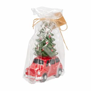Vela Navideña Diseño Carro Con Árbol JOY Unidad