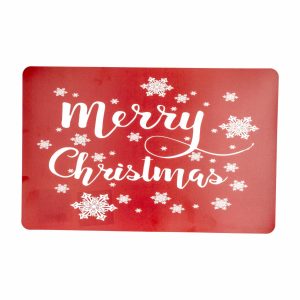 Individual PVC Rojo Merry Christmas JOY Unidad