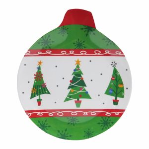 Bandeja Navideña Forma Bombillo JOY 22,86 X 20,32 Cm