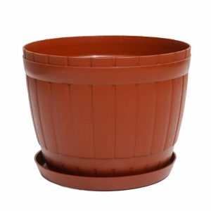 Maceta Color Barro Con Base KOOME 13X11 3 Cm