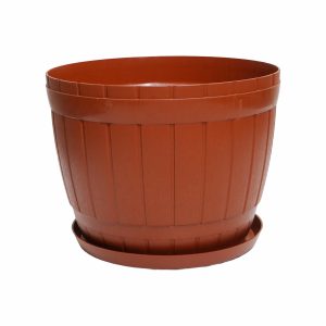 Maceta Color Barro Con Base KOOME 17X13 2 Cm