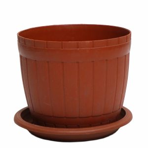 Maceta Color Barro Con Base KOOME 25X18 7 Cm