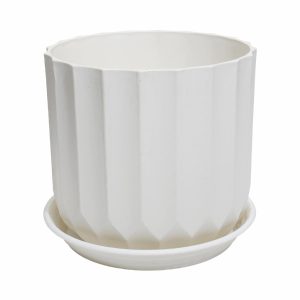 Maceta Color Blanca Con Base KOOME 21X19 5 Cm