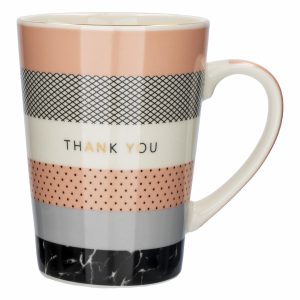 Jarro Diseño Alto Rosa Mosaico Borde Oro FREE HOME 1 Pieza