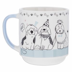 Jarro Diseño Gato Y Perros Azul FREE HOME 1 Pieza