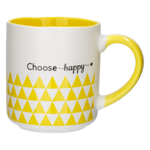 Jarro Diseño Geométricos Azul Y Amarillo FREE HOME 1 Pieza