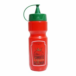 Dispensador Plástico Para Salsa De Tomate Con Tapa Verde HEREVIN Rojo