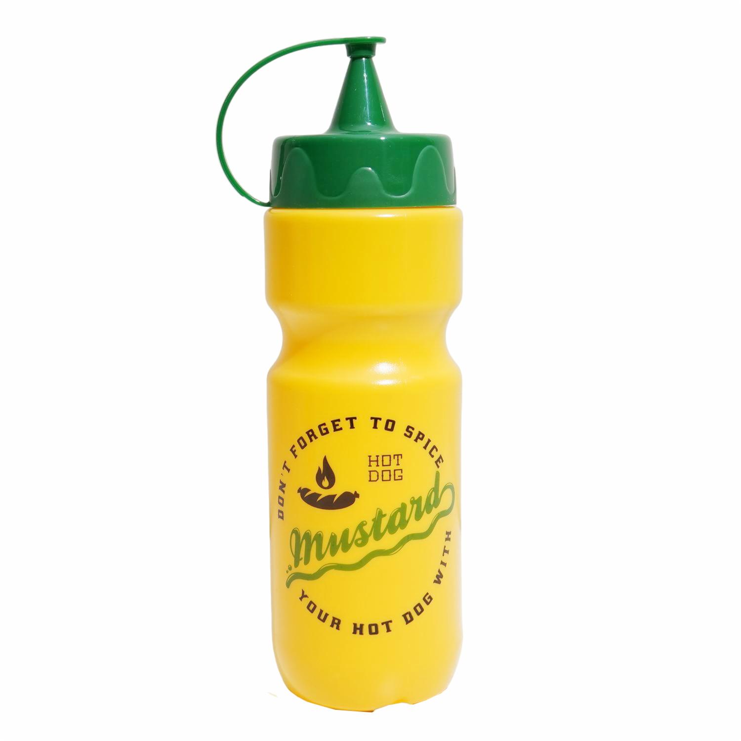 Dispensador Plástico Para Mostaza Con Tapa Verde HEREVIN Amarillo