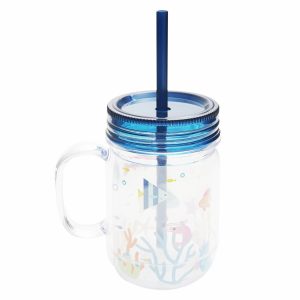 Jarro Verano Con Tapa Y Sorbete FREE HOME Plástico