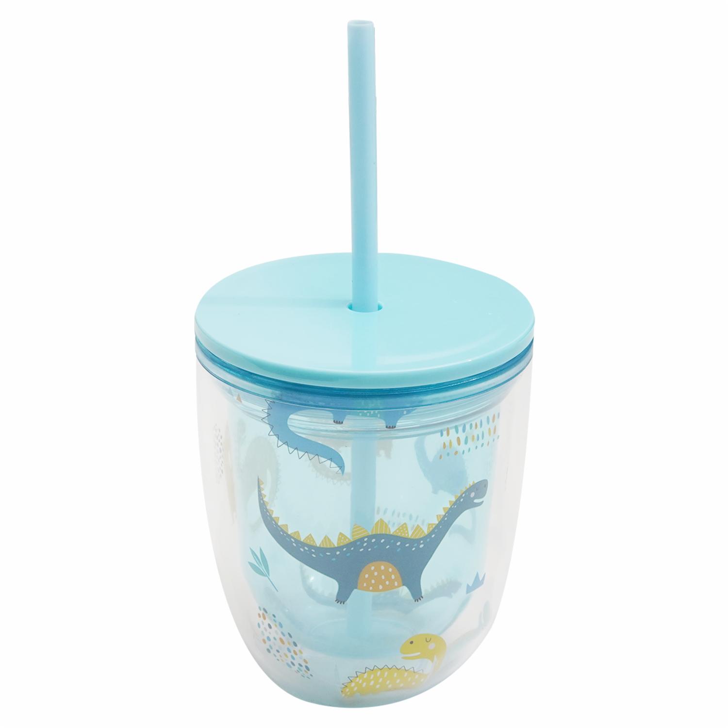 Vaso Infantil Chico Con Tapa Y Sorbete FREE HOME Plástico