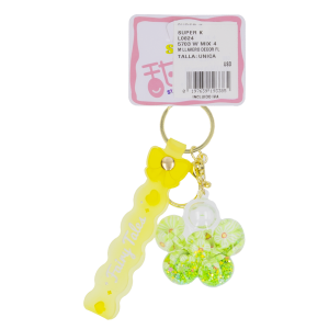Llavero Decorativo Flores De Colores SUPER K Mediano