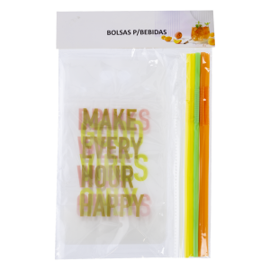 Bolsas Para Bebidas Con Sorbete WAHFAY 1 Pieza