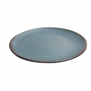 Plato Tendido Azul Borde Café FREE HOME 22.5 Cm