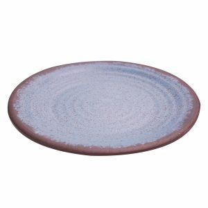 Plato Tendido Azul Satinado Con Café FREE HOME 26.5 Cm