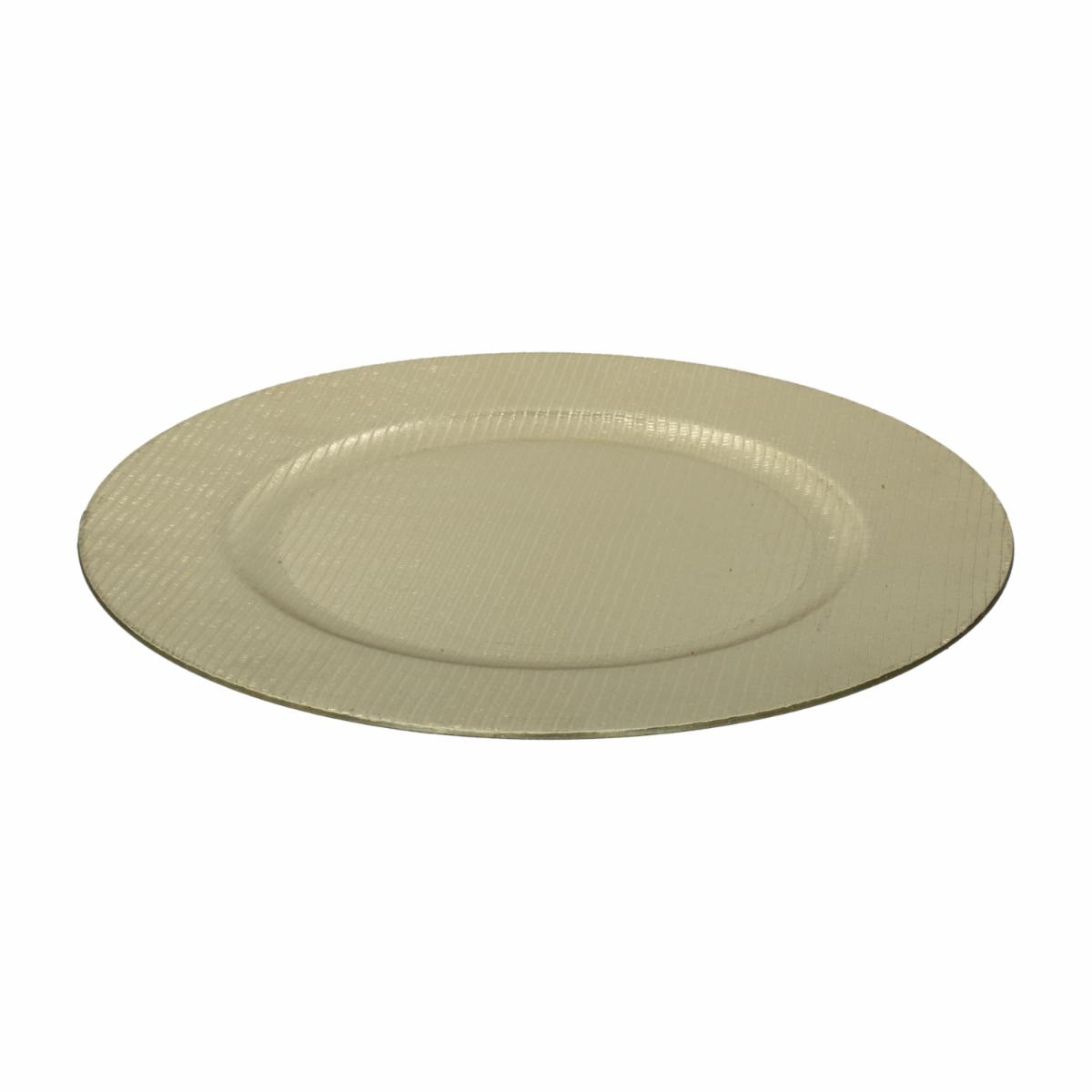 Plato Base Print Plateado Z&L 33 CM