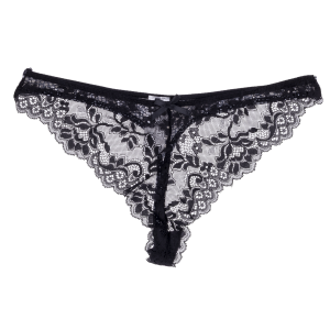 Tanga Encaje Animal Print Negro SUPER K