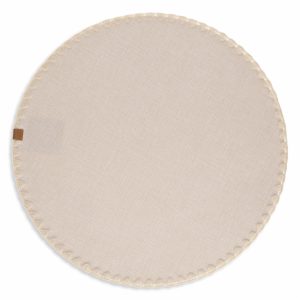 Individual Texturizado Beige Con Borde FREE HOME Redondo