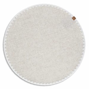 Individual Texturizado Gris Con Borde FREE HOME Redondo