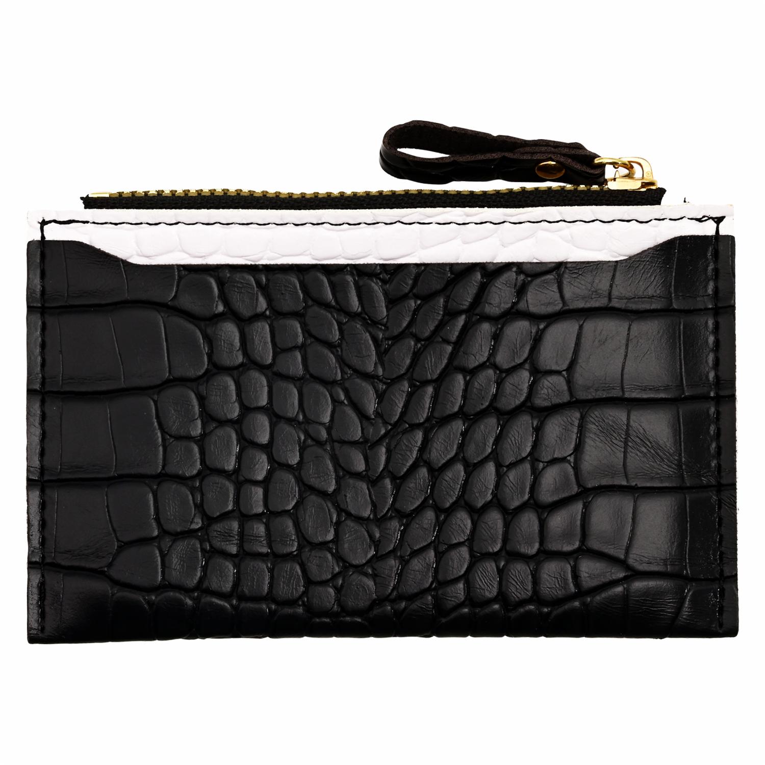 Monedero Tarjetas Textura PULSE Negro