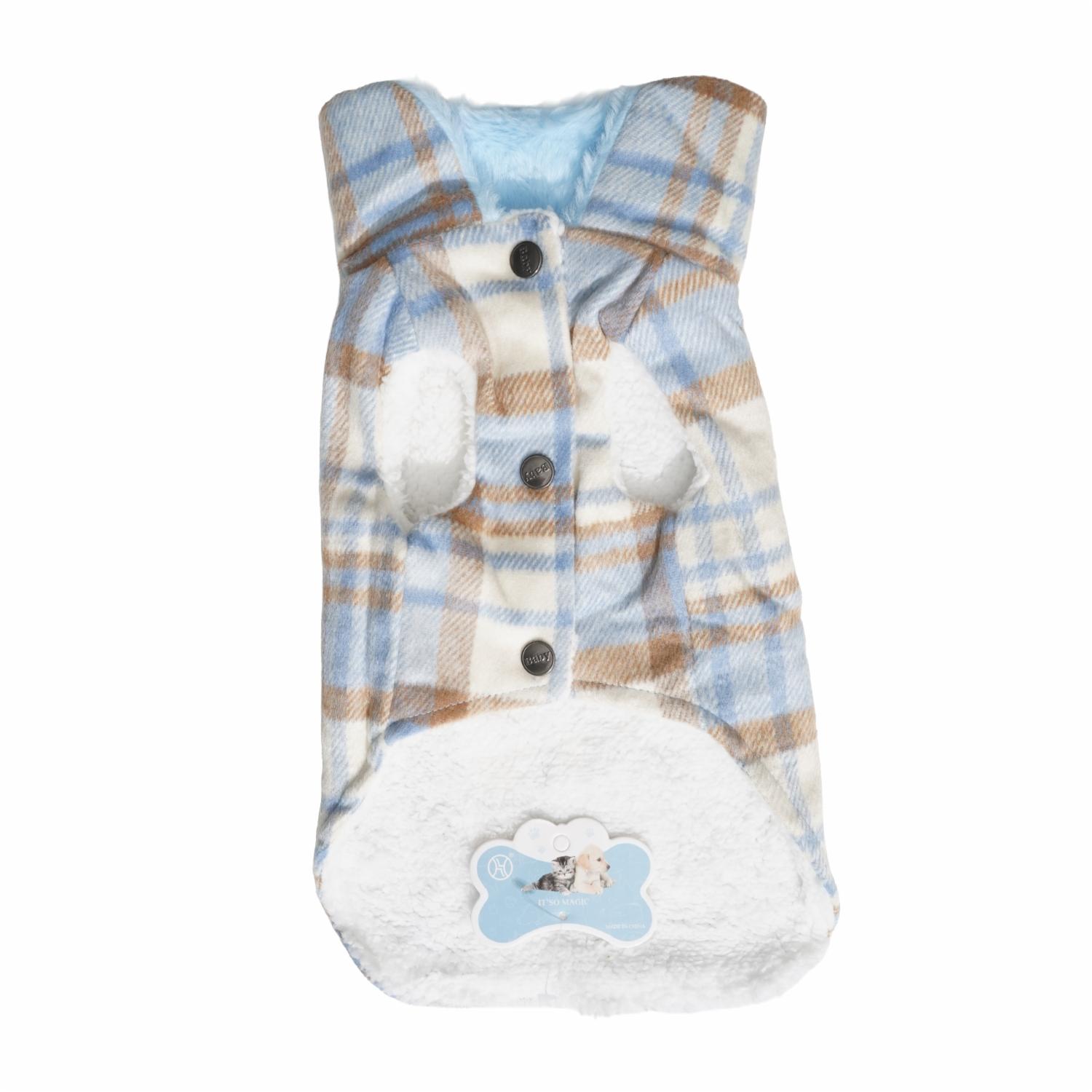 Abrigo Para Perro Diseño Casual Cuadros HANHONG PET Talla Grande