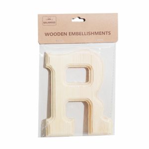 Letra De Madera R BABY CRAFT 15X 6 Cm