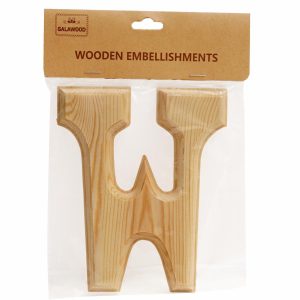 Letra W De Madera Para Manualidades BABY CRAFT 15 Cm 6 Cm