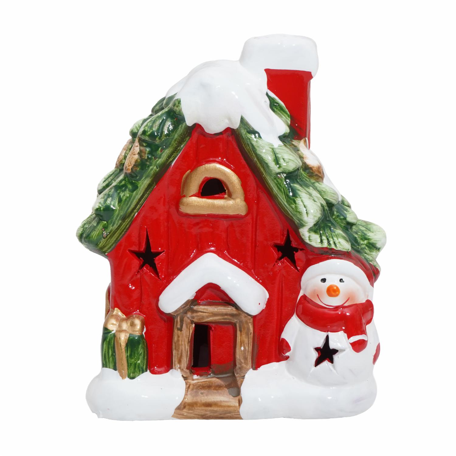 Adorno Navideño Chimenea Navideña Roja KOOME Con Batería