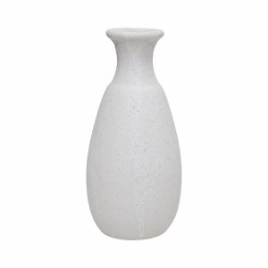 Florero Decorativo Blanco Base Ancha SHUNDA 1 Pieza