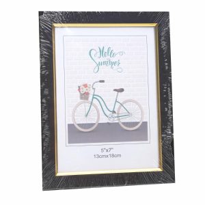 Porta Retrato Café Con Dorado XINKAI 5X7"