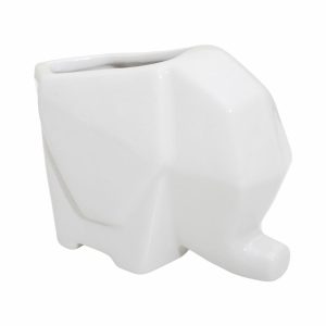 Adorno Decorativo Elefante Moderno Blanco KOOME 1 Pieza