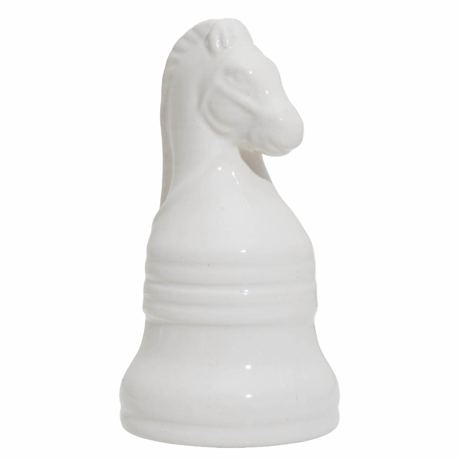 Adorno Decorativo Ajedrez Caballo Blanco KOOME