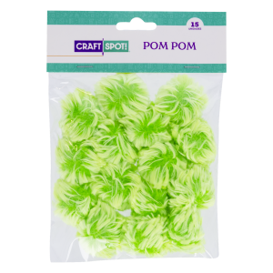 Pom Pom Que Brilla En La Oscuridad CRAFTSPOT 15 Piezas