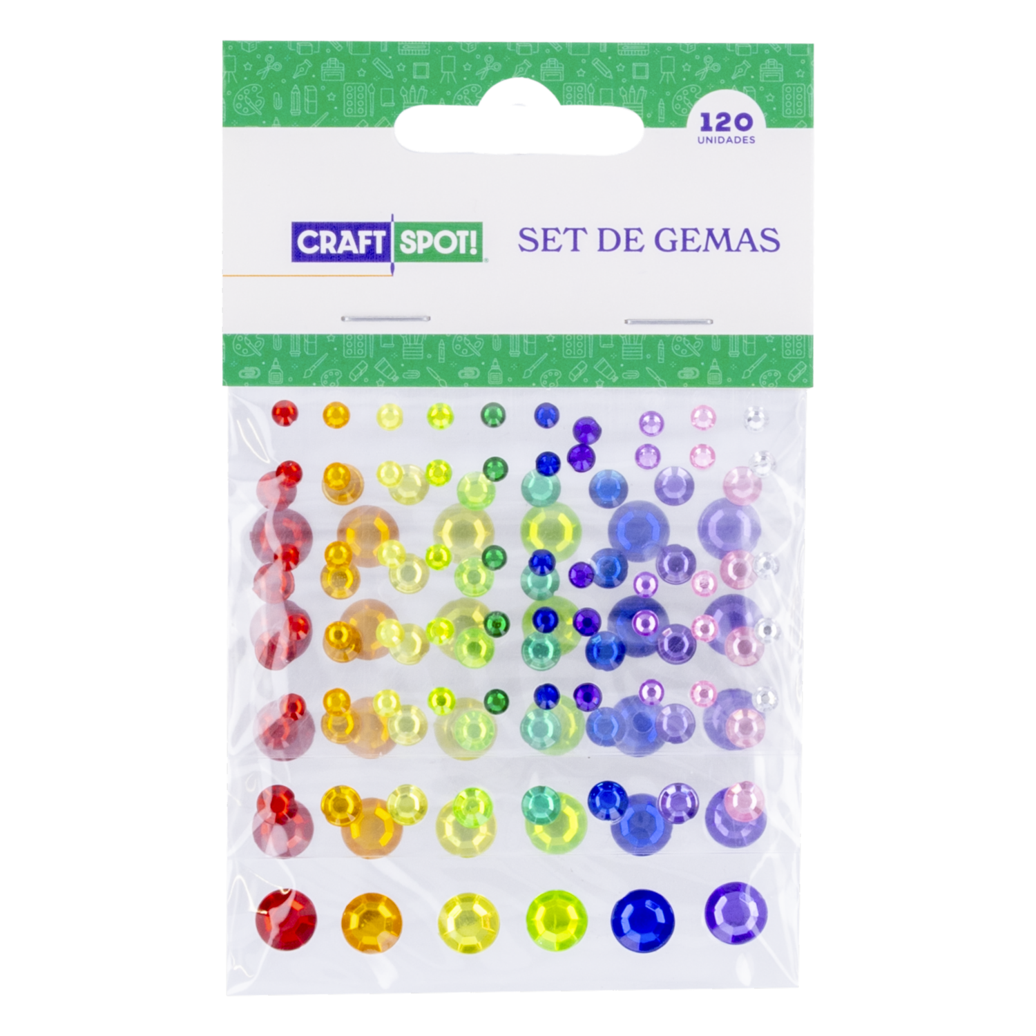 Set De Gemas Decorativas Adhesivas CRAFTSPOT 120 Piezas