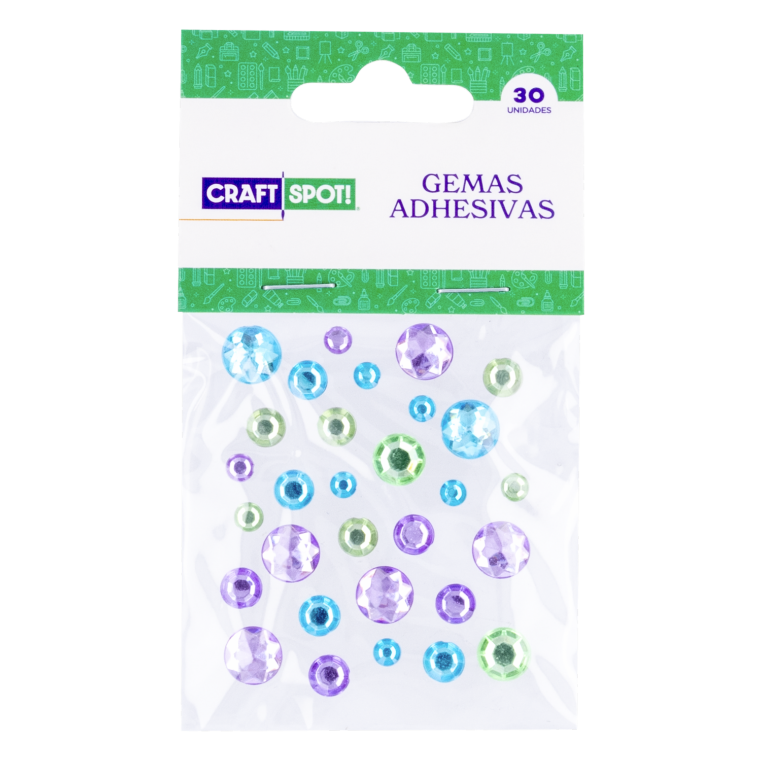 Set De Gemas Decorativas Adhesivas CRAFTSPOT 30 Piezas