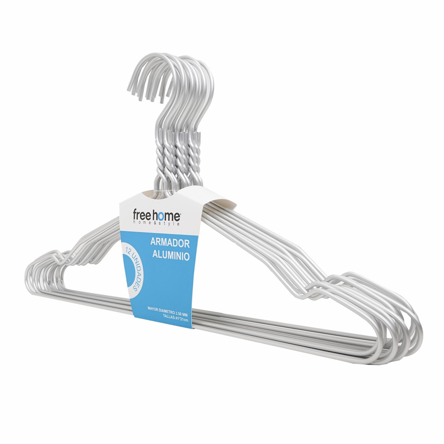 Armador De Ropa De Aluminio Anodizado FREE HOME 12 Piezas - Image 2