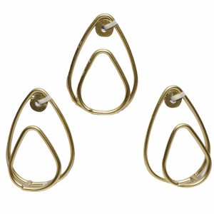 Ganchos Colgantes Metálicos Dorados Set FREE HOME X 3 Piezas